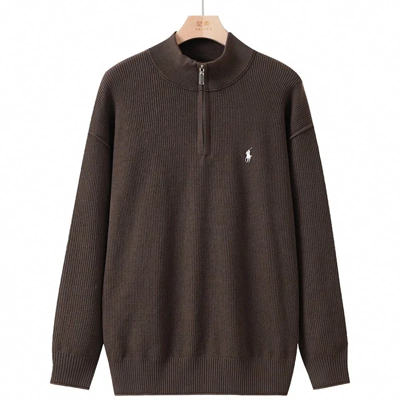 Polo Ralph Lauren Half-Zip Sweater Brown Casual