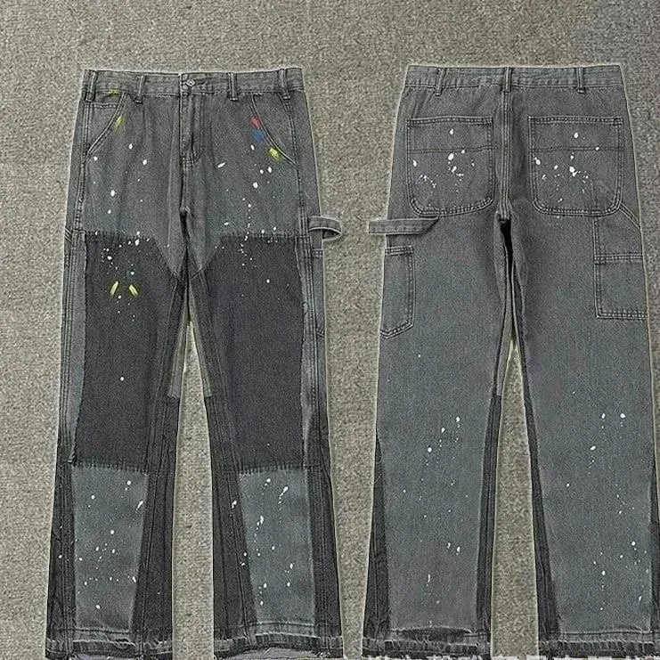 Paint Splatter Denim Jeans