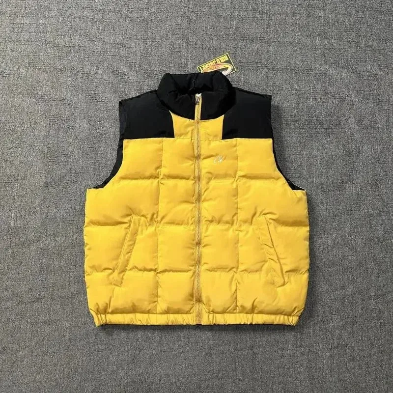 Unisex Yellow & Black Puffer Vest