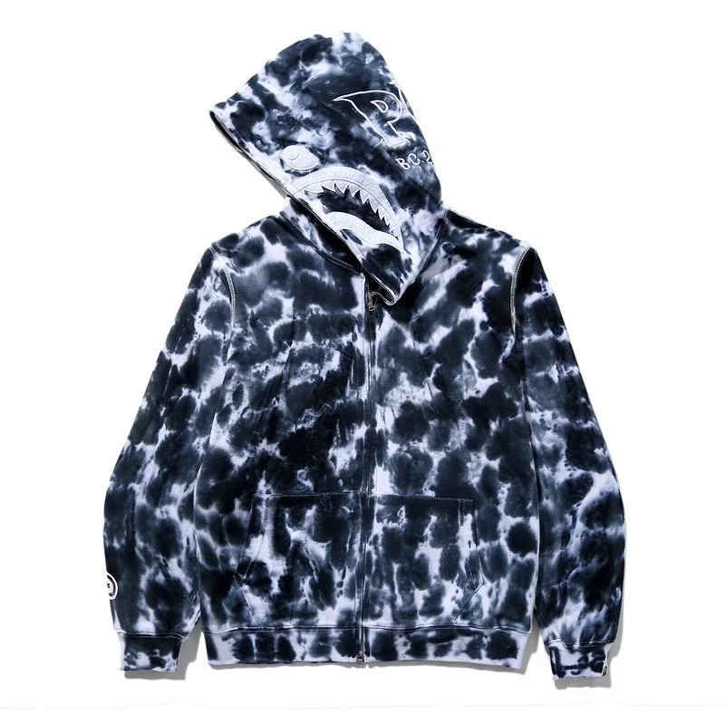 A Bathing Ape BAPE STA Tie-Dye Shark Hoodie
