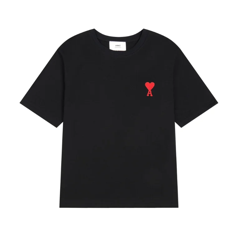 Ami Black AM Heart T-Shirt