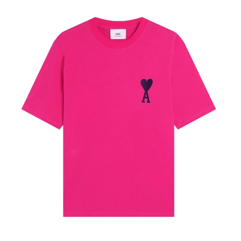 Ami Paris Ami de Coeur Pink T-Shirt