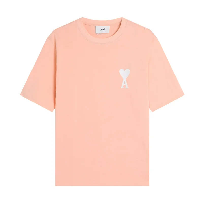 Ami Peach AM Heart Logo T-Shirt