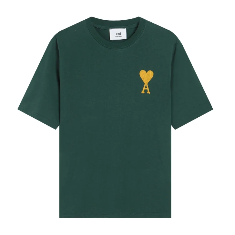 AMI Heart Logo T-Shirt Forest Green