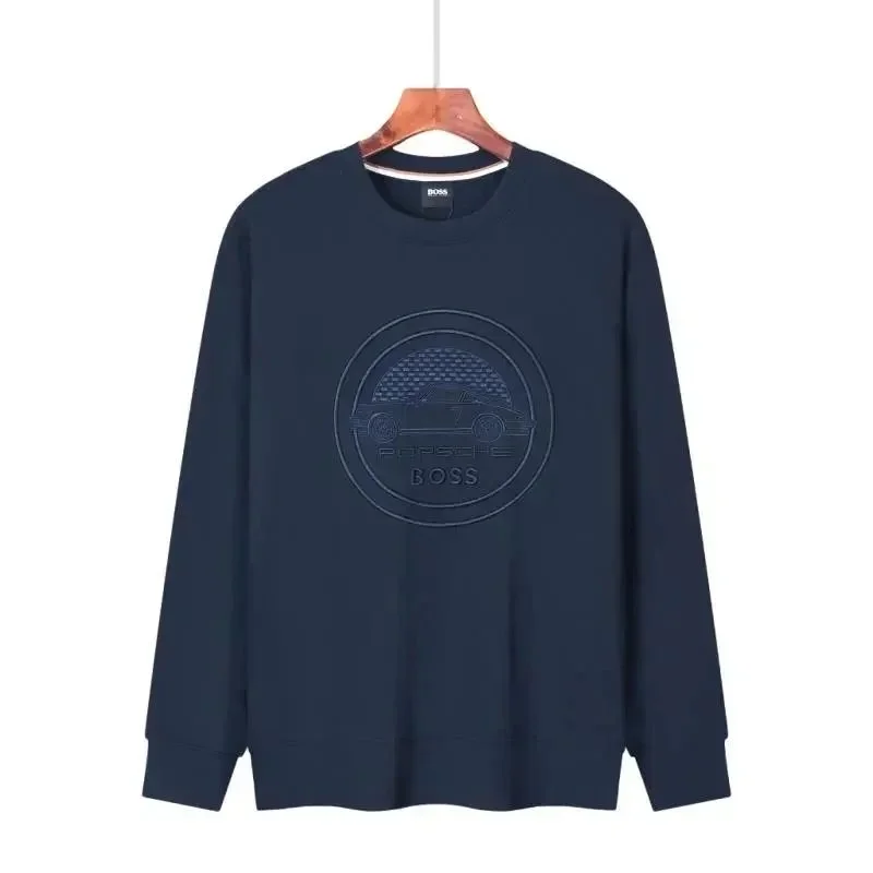 Hugo Boss Navy Embroidered Car Sweatshirt
