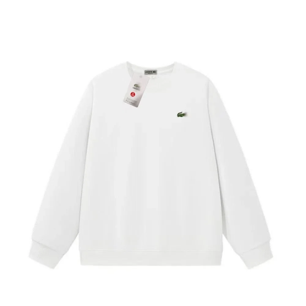 Lacoste Classic Logo White Crewneck Sweatshirt