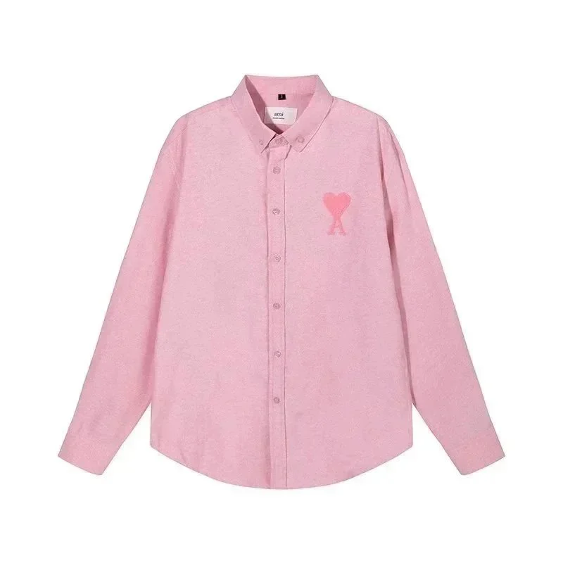 Ami Paris Pink AMI Heart Long Sleeve Shirt