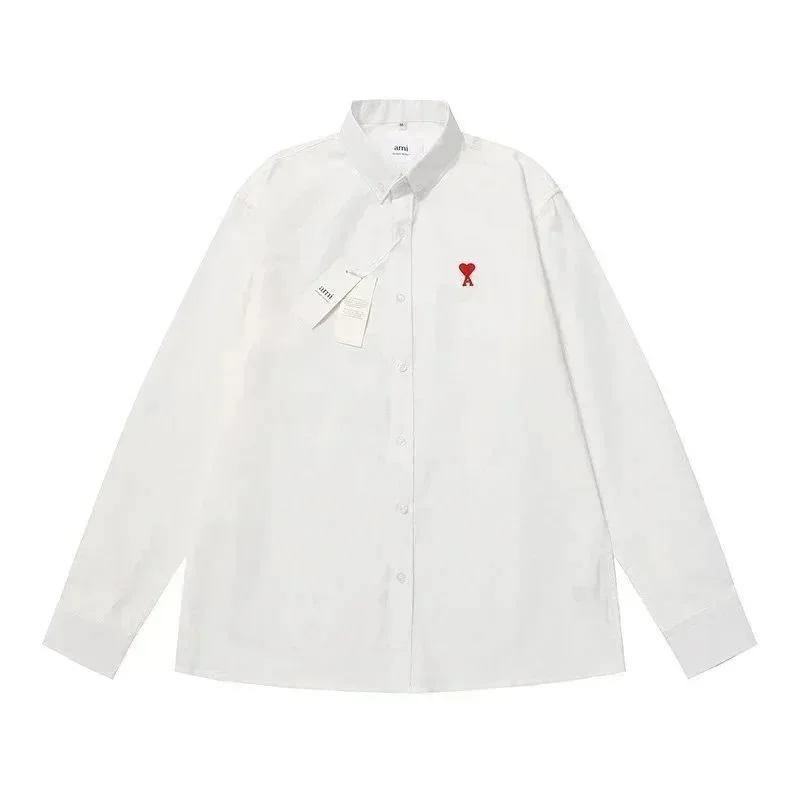 AMI 8903 White Long Sleeve Shirt