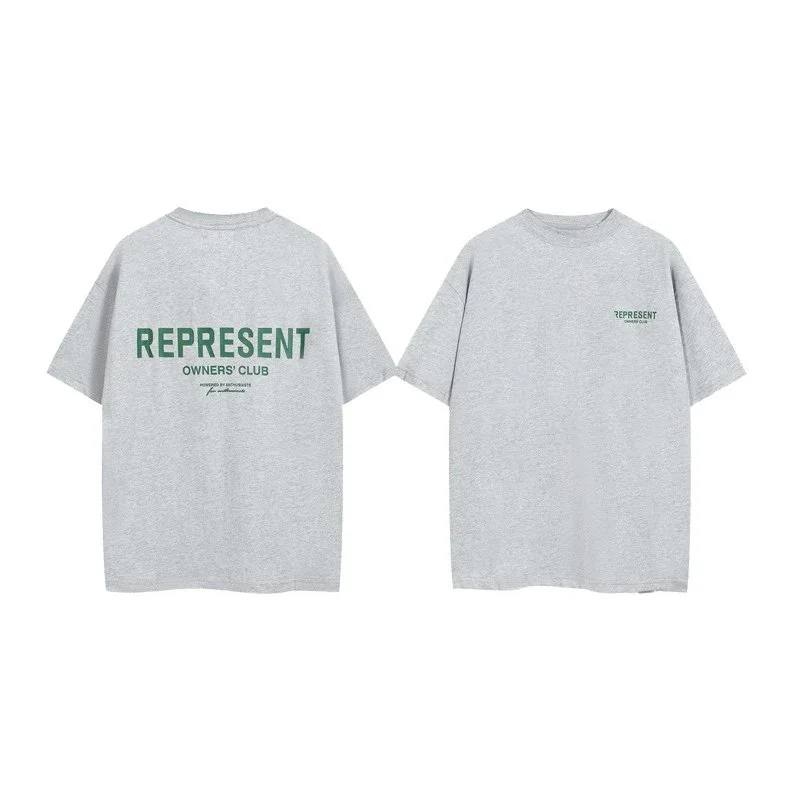 Represent Owners Club Grey Solid T-Shirt