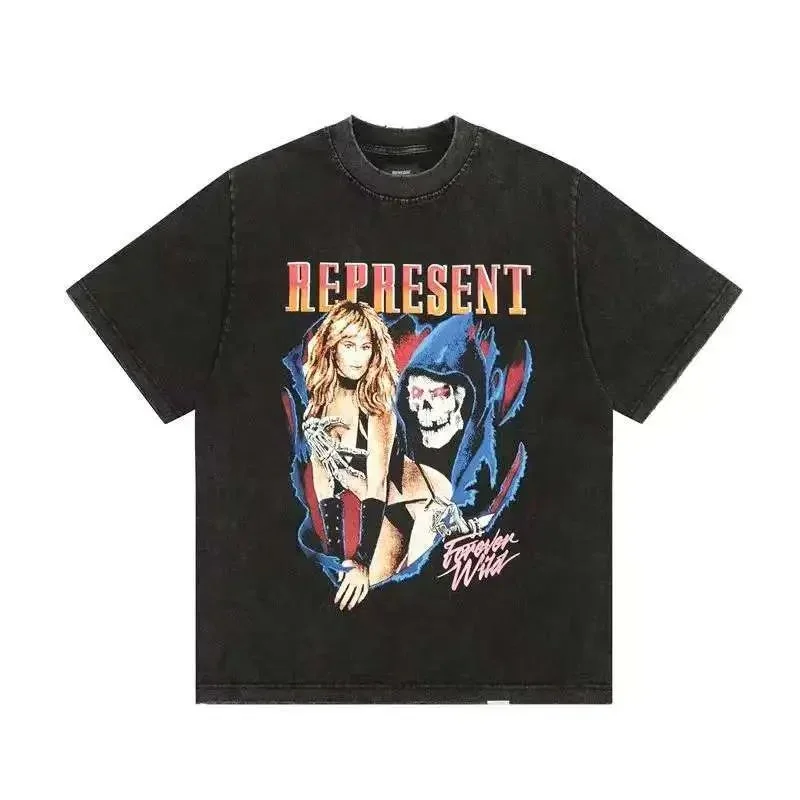 Represent 'Forever Wild' Graphic T-Shirt Black