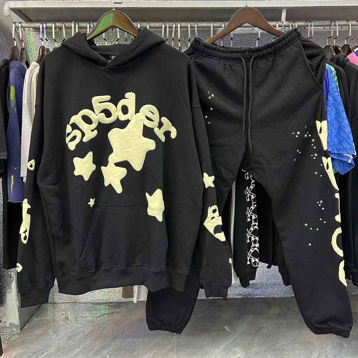 Black '23' Co-ord Set with Star Print