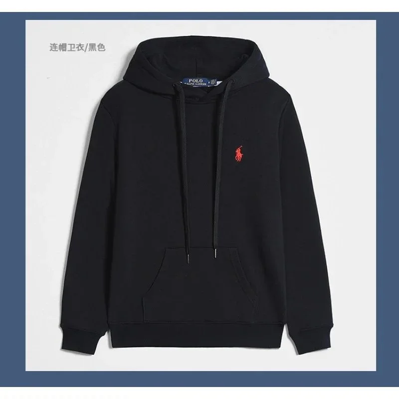 Polo Ralph Lauren Classic Logo Black Hoodie with Red Pony