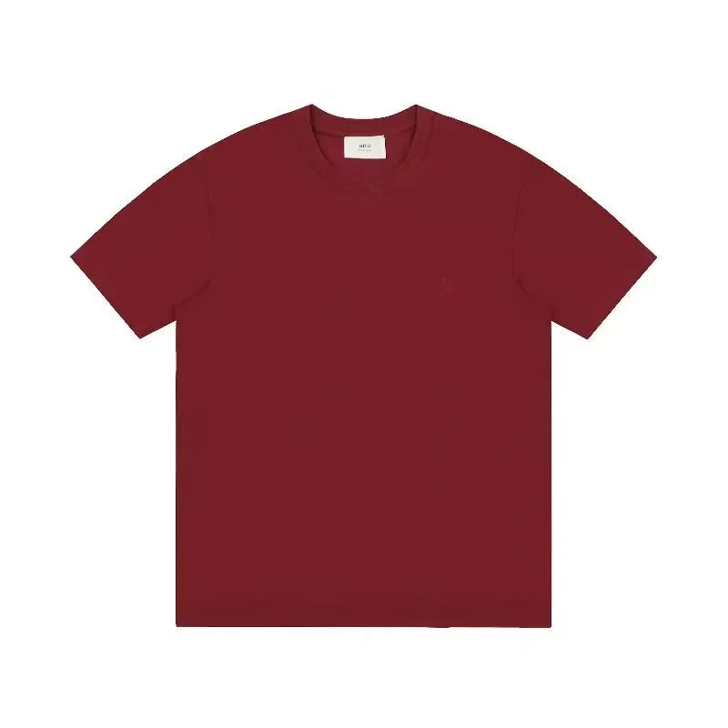 Unisex Red Solid T-Shirt