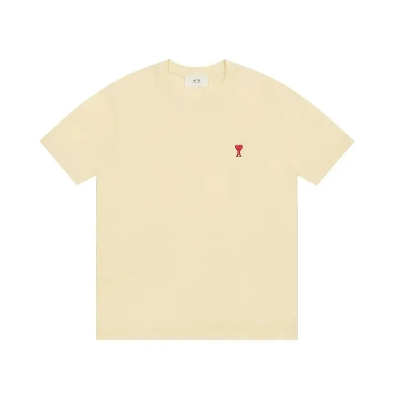 Ami Paris Ami de Coeur Cream T-Shirt