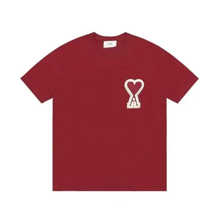 Ami Paris T-Shirt 'A' Logo Red T-Shirt