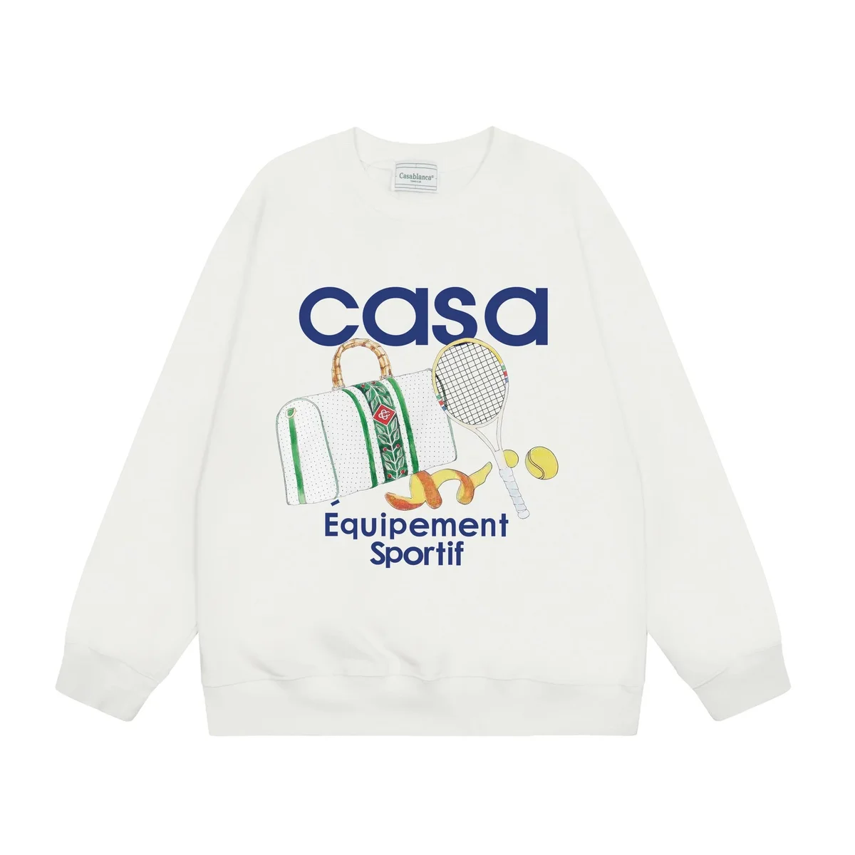 Casa White 'Equipement Sportif' Graphic Sweatshirt
