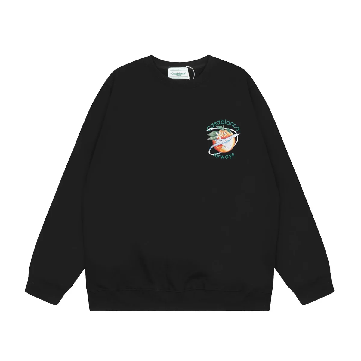 Casablanca Airways Black Crewneck Sweatshirt
