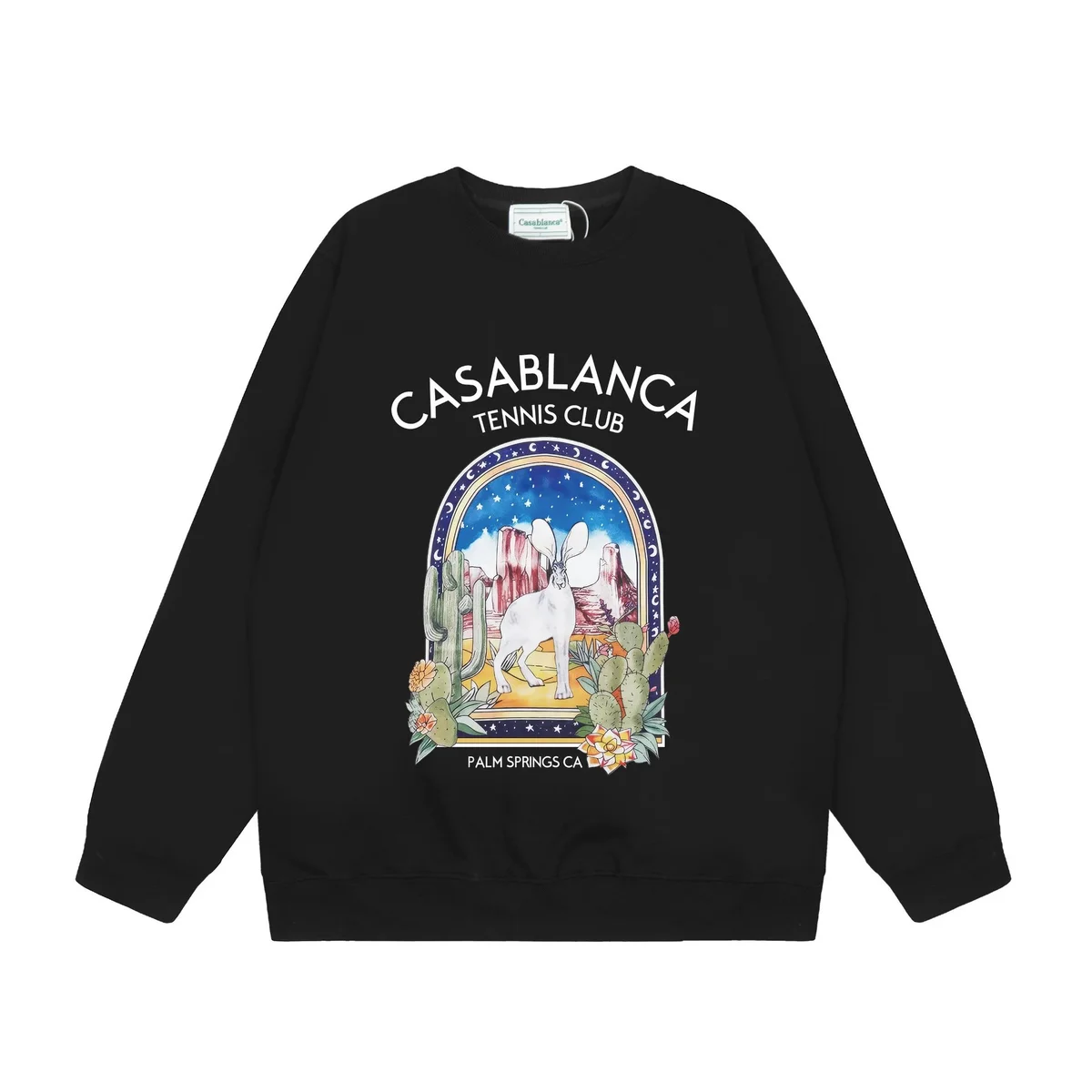 Casablanca Tennis Club Black Desert Print Sweatshirt