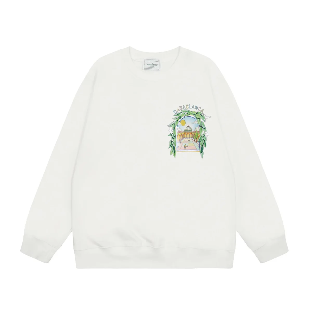 Casablanca White 'Casablanca' Print Sweatshirt