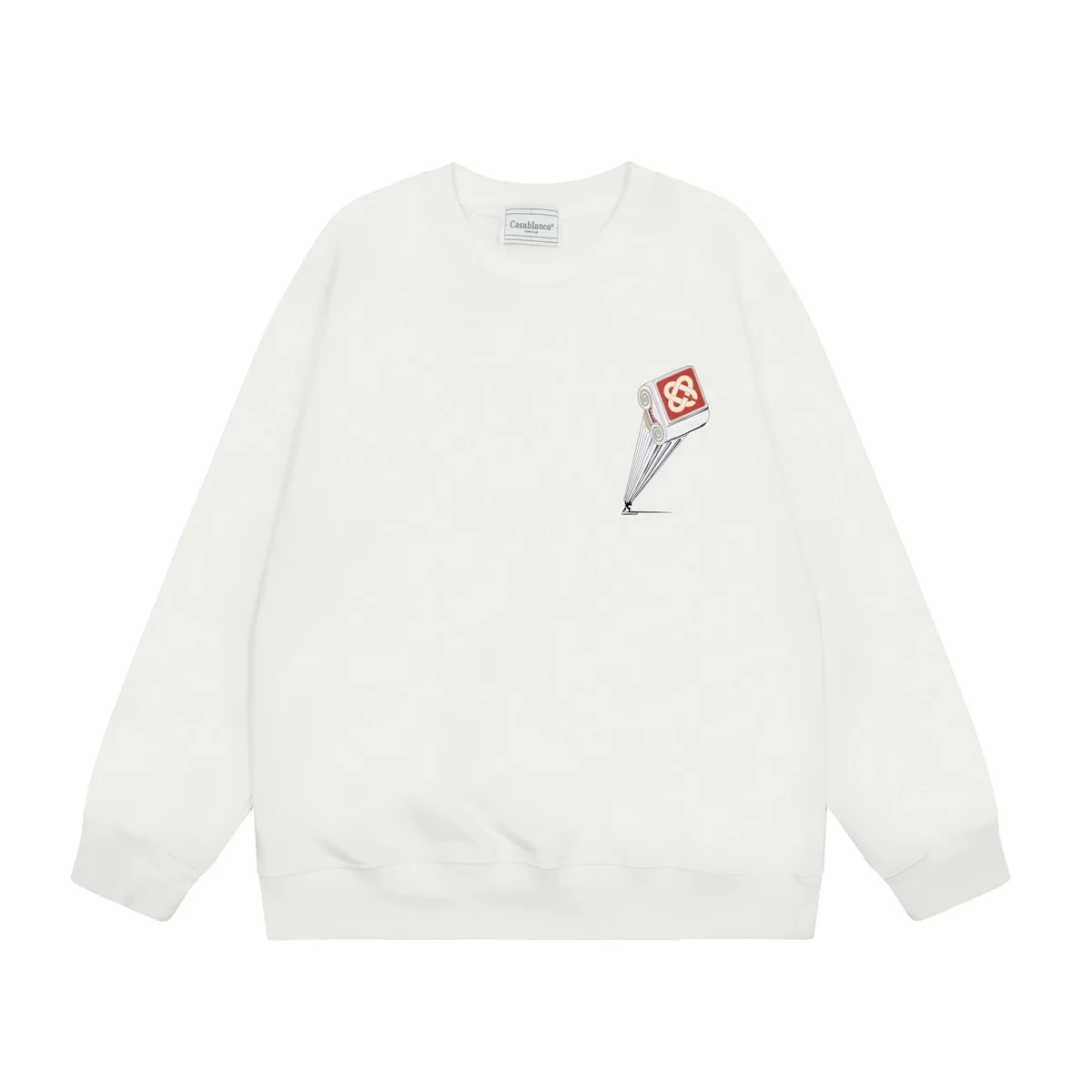Cassablanca White Book Print Sweatshirt