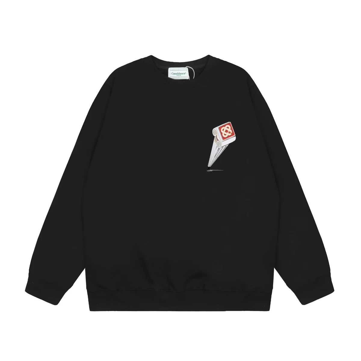 Casablanca Black Tennis Club Graphic Sweatshirt