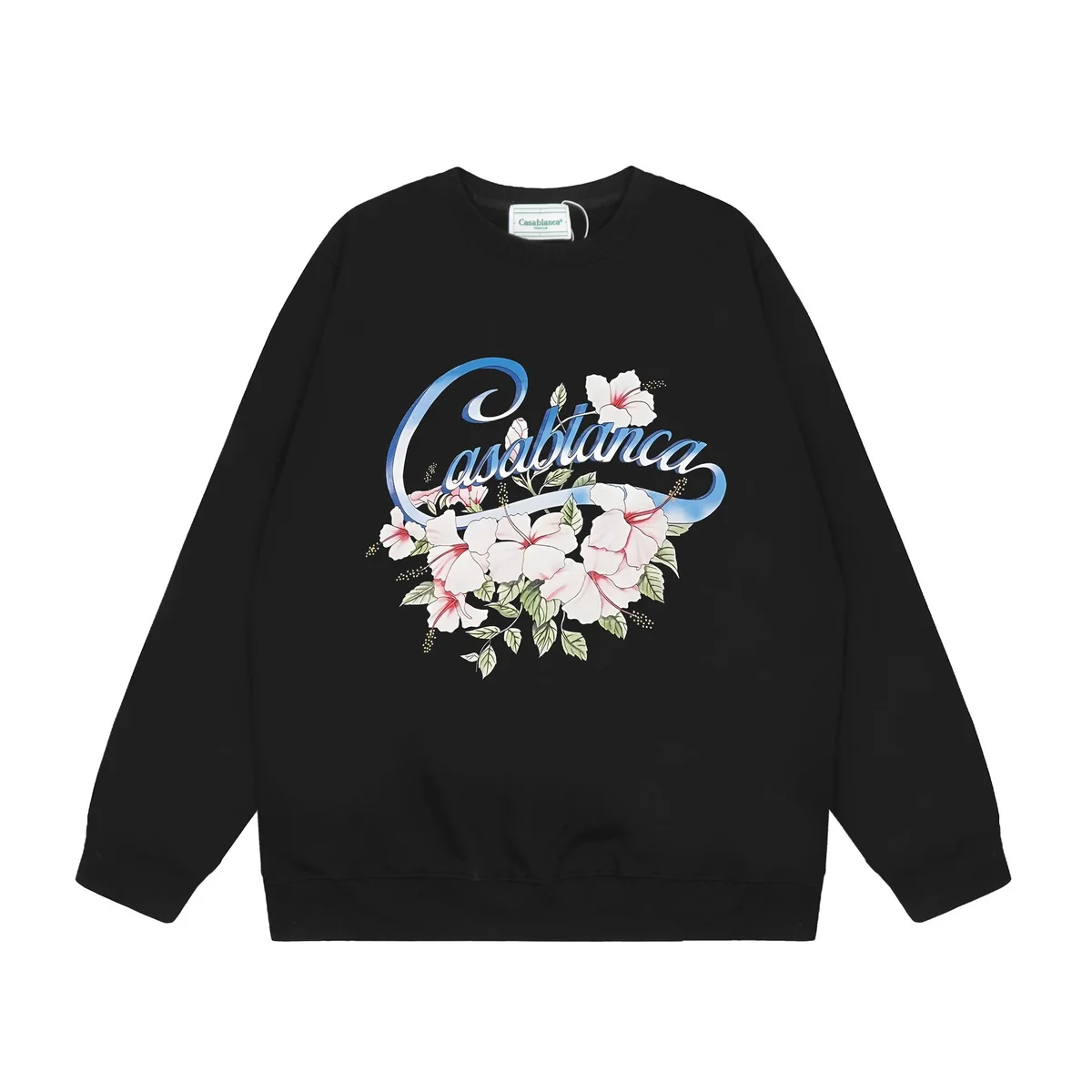 Casablanca Black Floral Print Sweatshirt