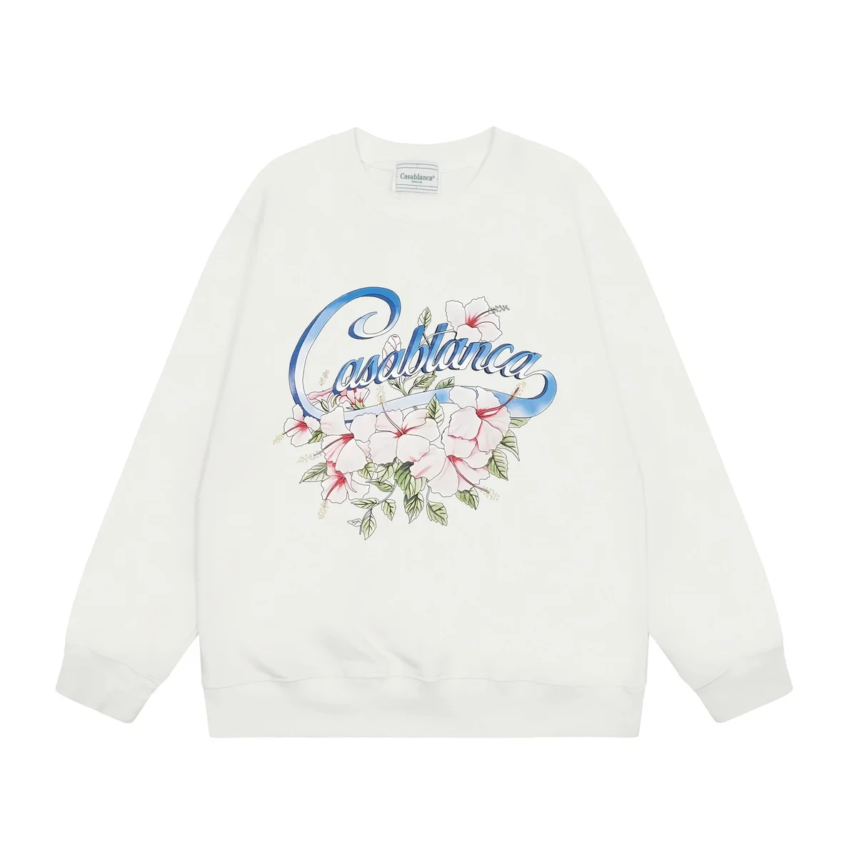 Casablanca White Floral Print Sweatshirt