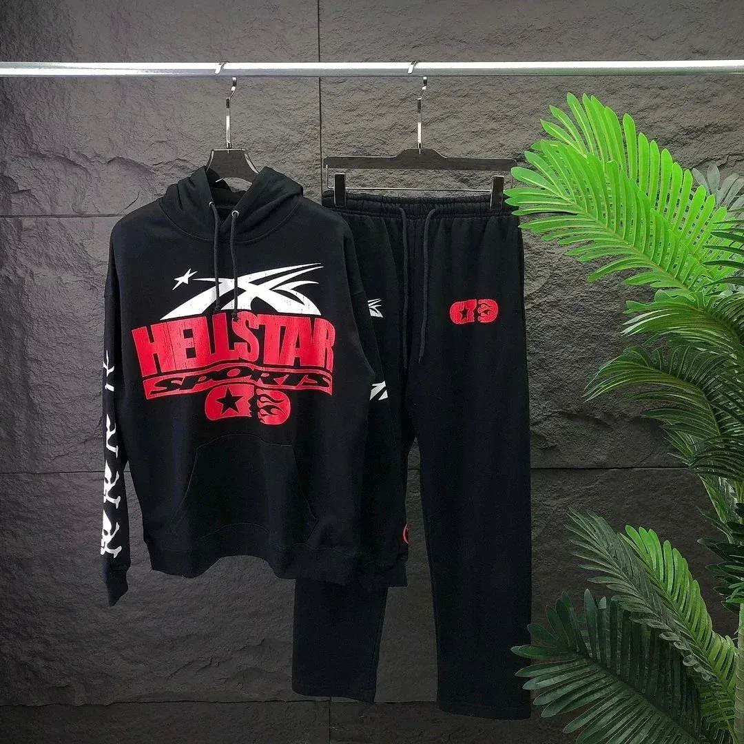 Hellstar Triple Black Sports Tracksuit