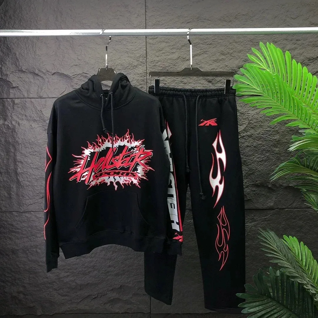 Hellstar Triple Black Flame Tracksuit