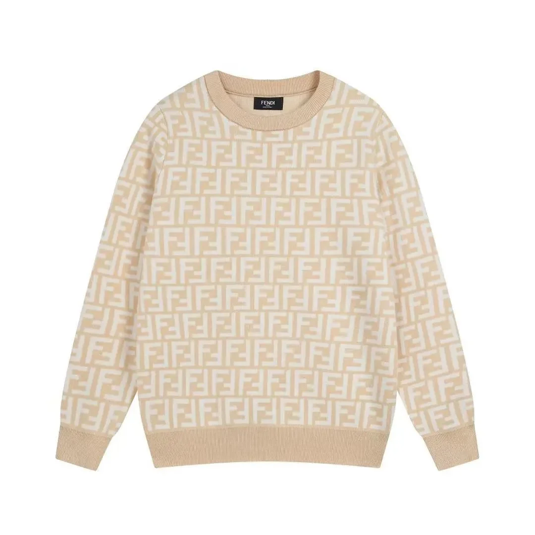 Fendi Iconic FF Logo Sweater Beige