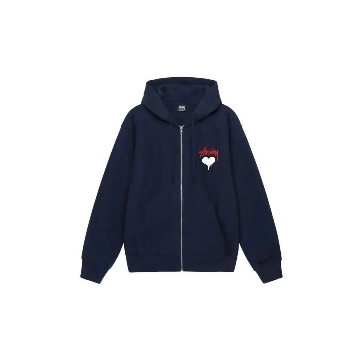 Stussy Stüssy Heart Zip-Up Hoodie Navy