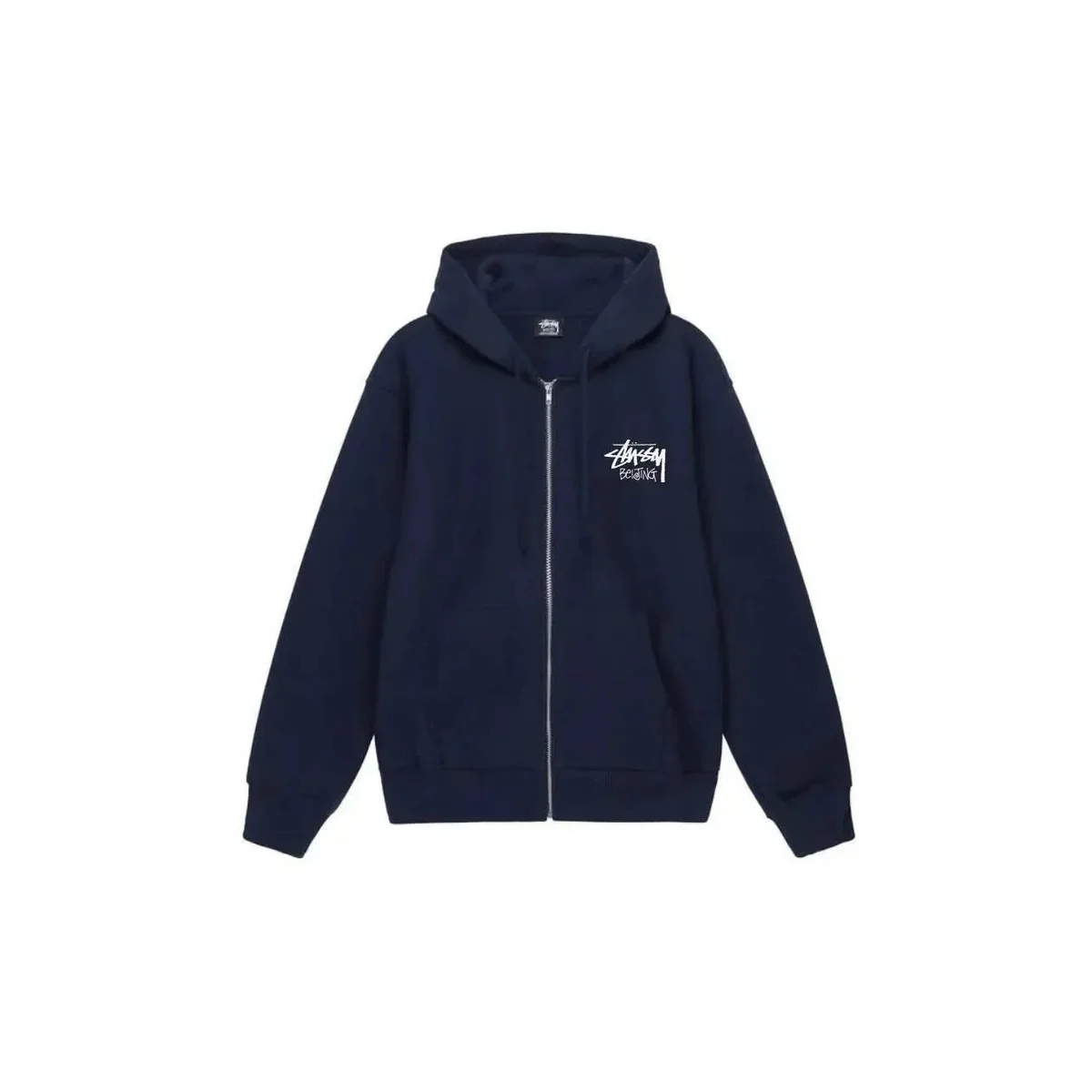 Stussy Beijing Zip-Up Hoodie Navy