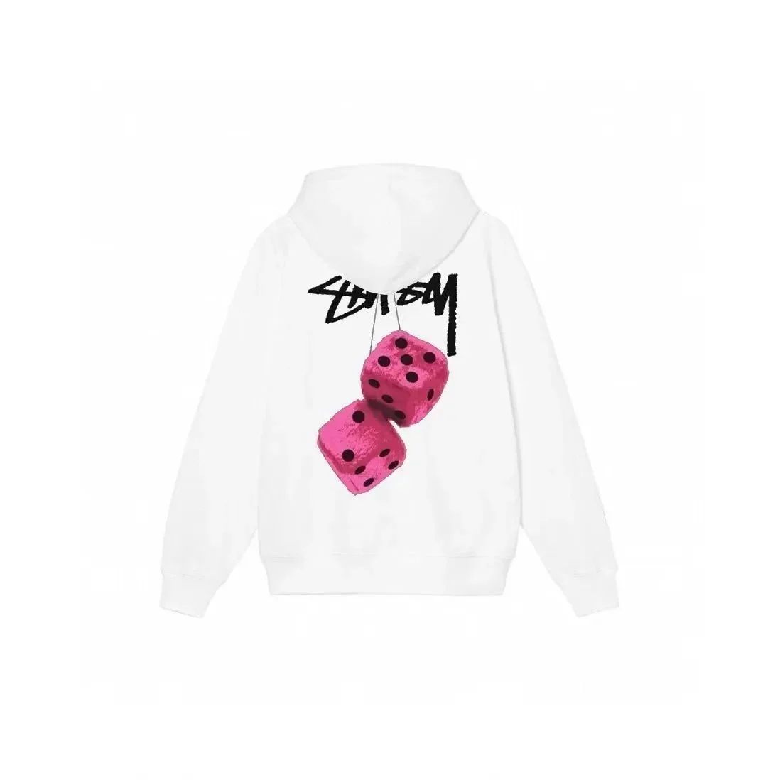 Stussy Dice Print White Hoodie
