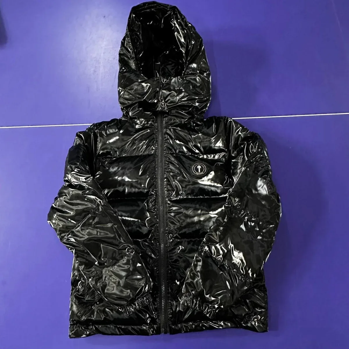 Black Glossy Puffer Jacket