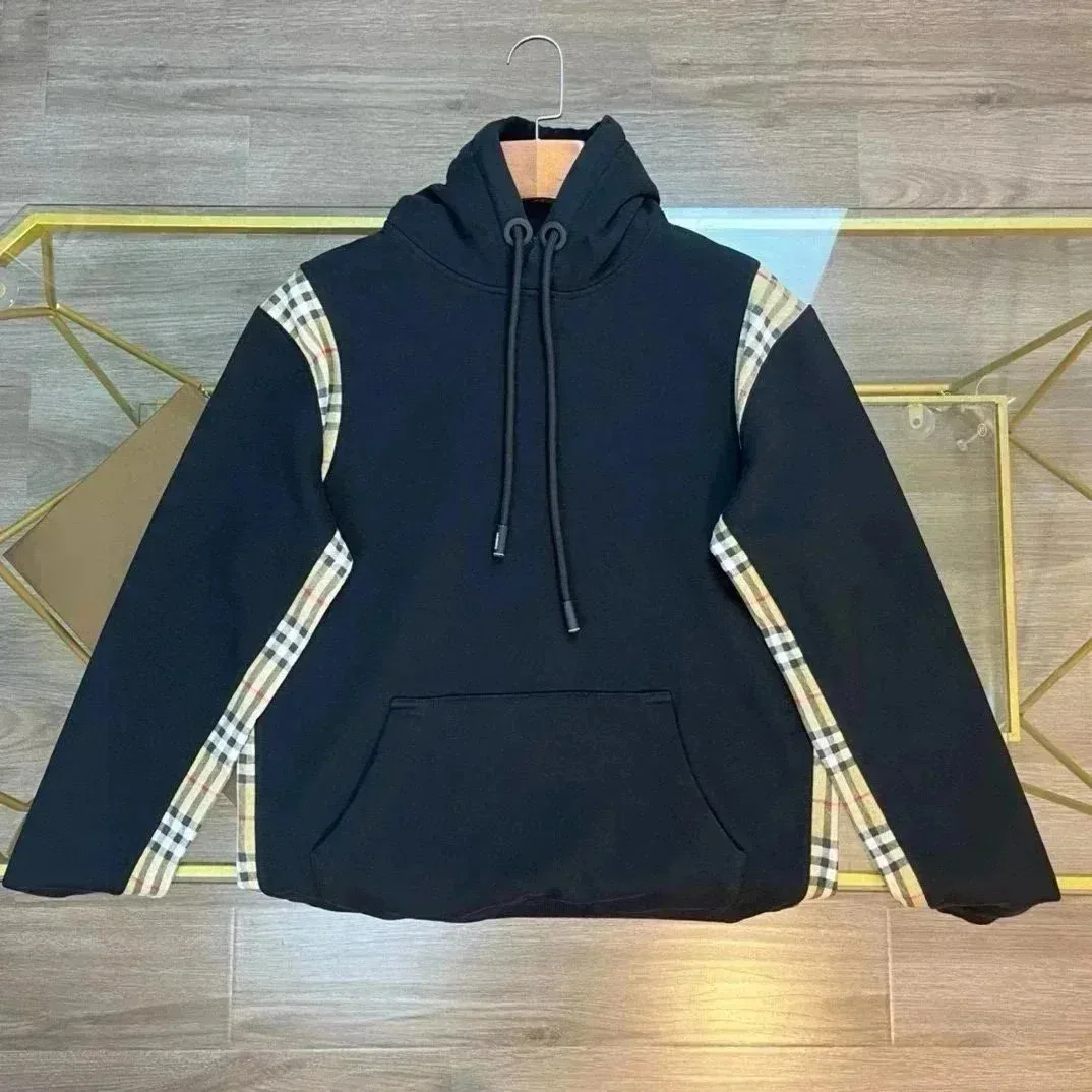 Burberry Hoodie Nova Check Panel Black