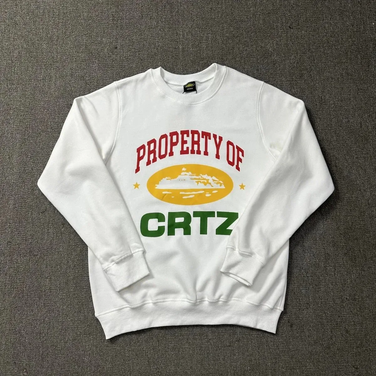 Corteiz Property Of CRTZ White Hoodie