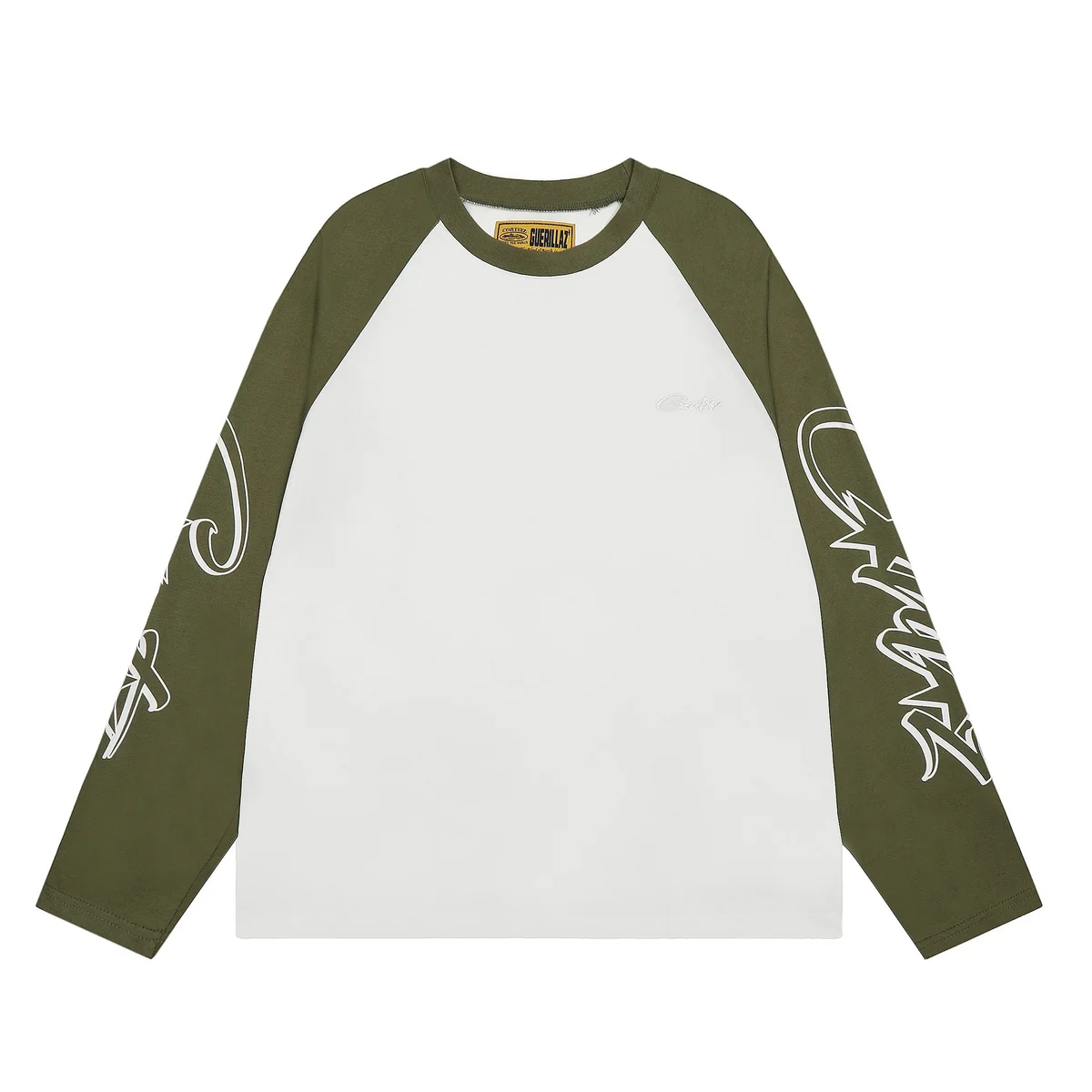Guerillaz White/Olive Raglan T-Shirt