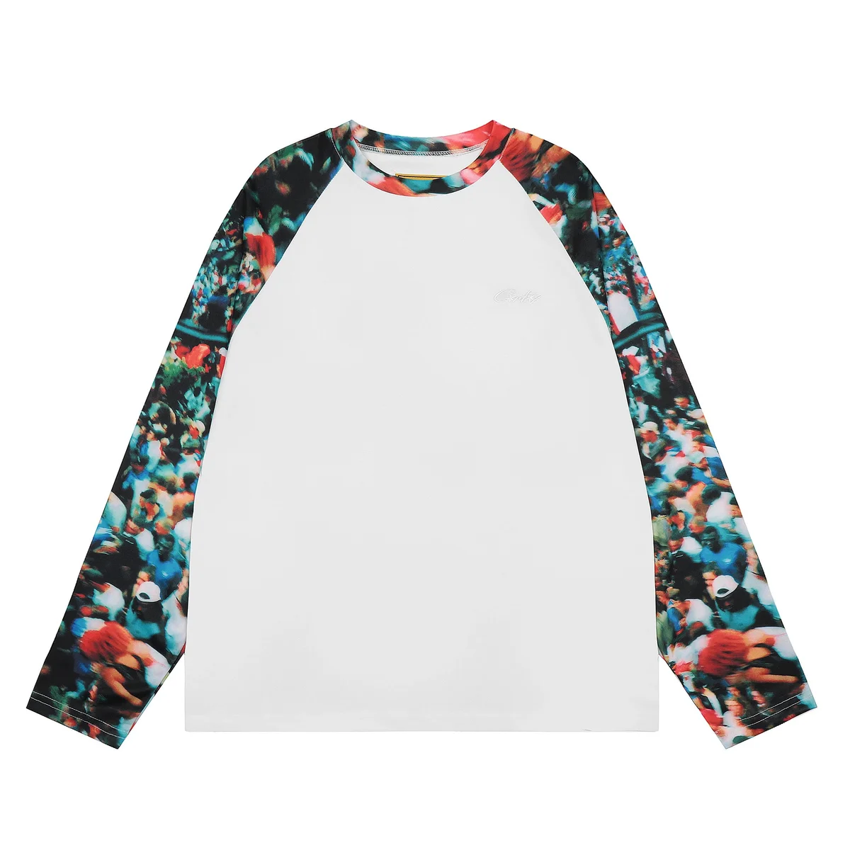 Unisex White & Print Long Sleeve T-Shirt