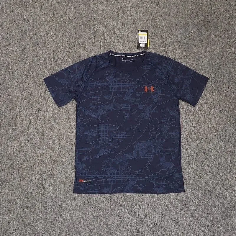 Under Armour Camo Print T-Shirt Navy Blue