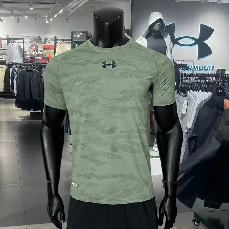 Under Armour Camo T-Shirt Olive Green T-Shirts