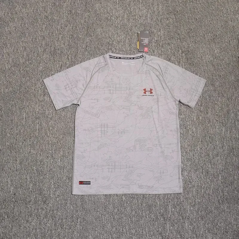 Under Armour Map Print T-Shirt Light Grey Sporty