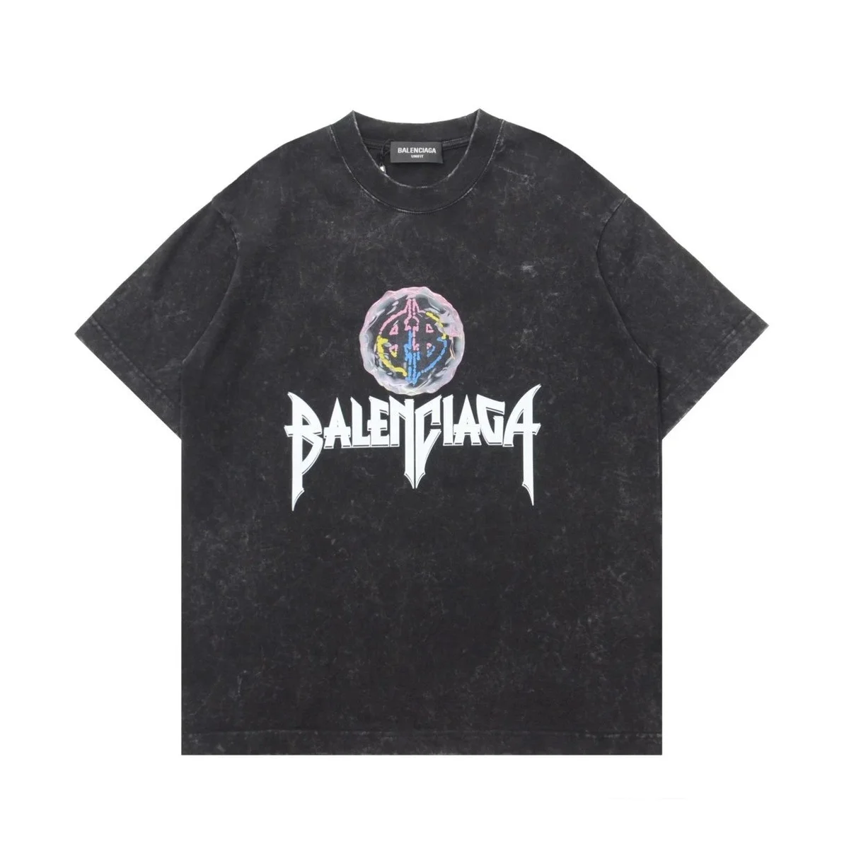 Balenciaga Black Logo Print T-Shirt