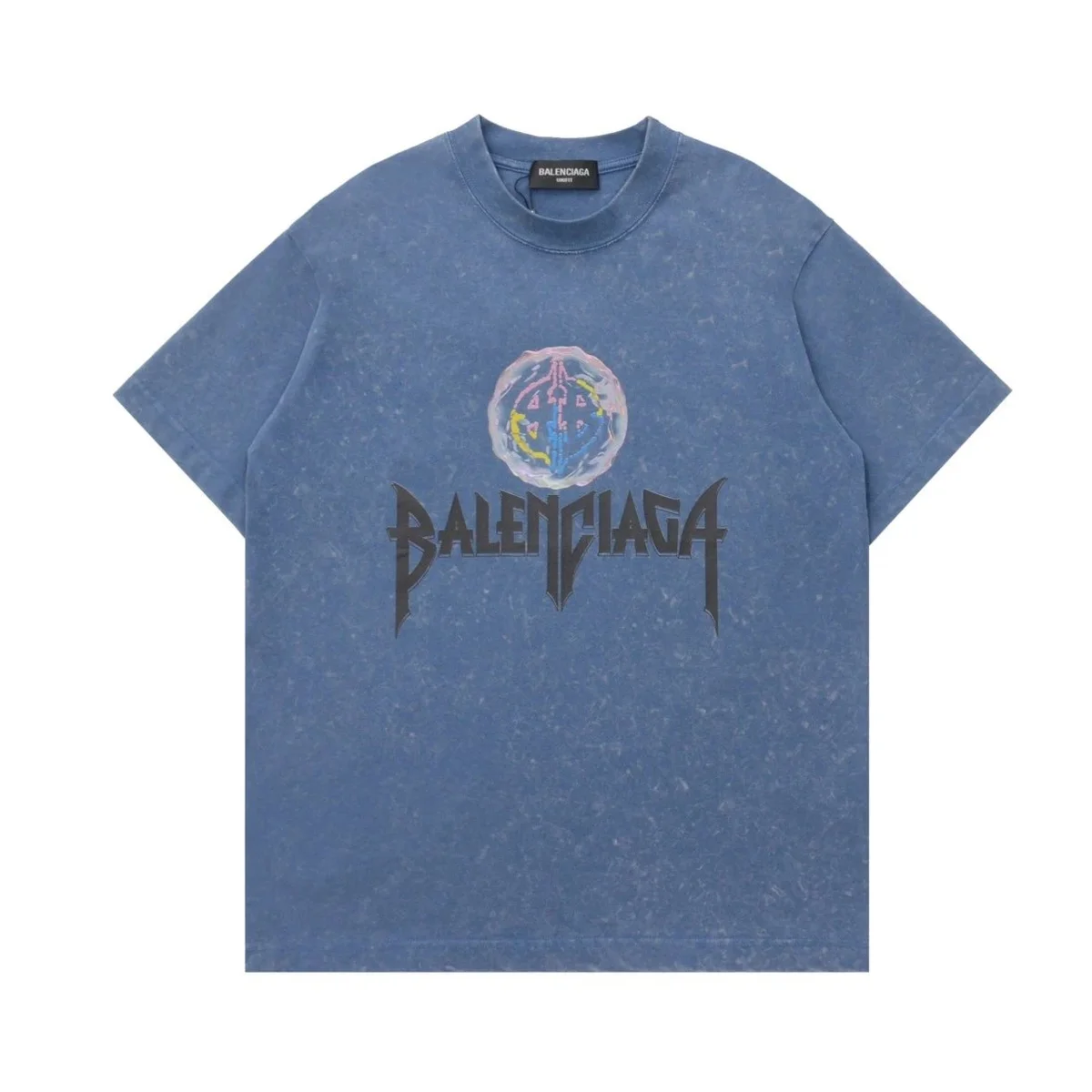 Balenciaga Blue Graphic T-Shirt