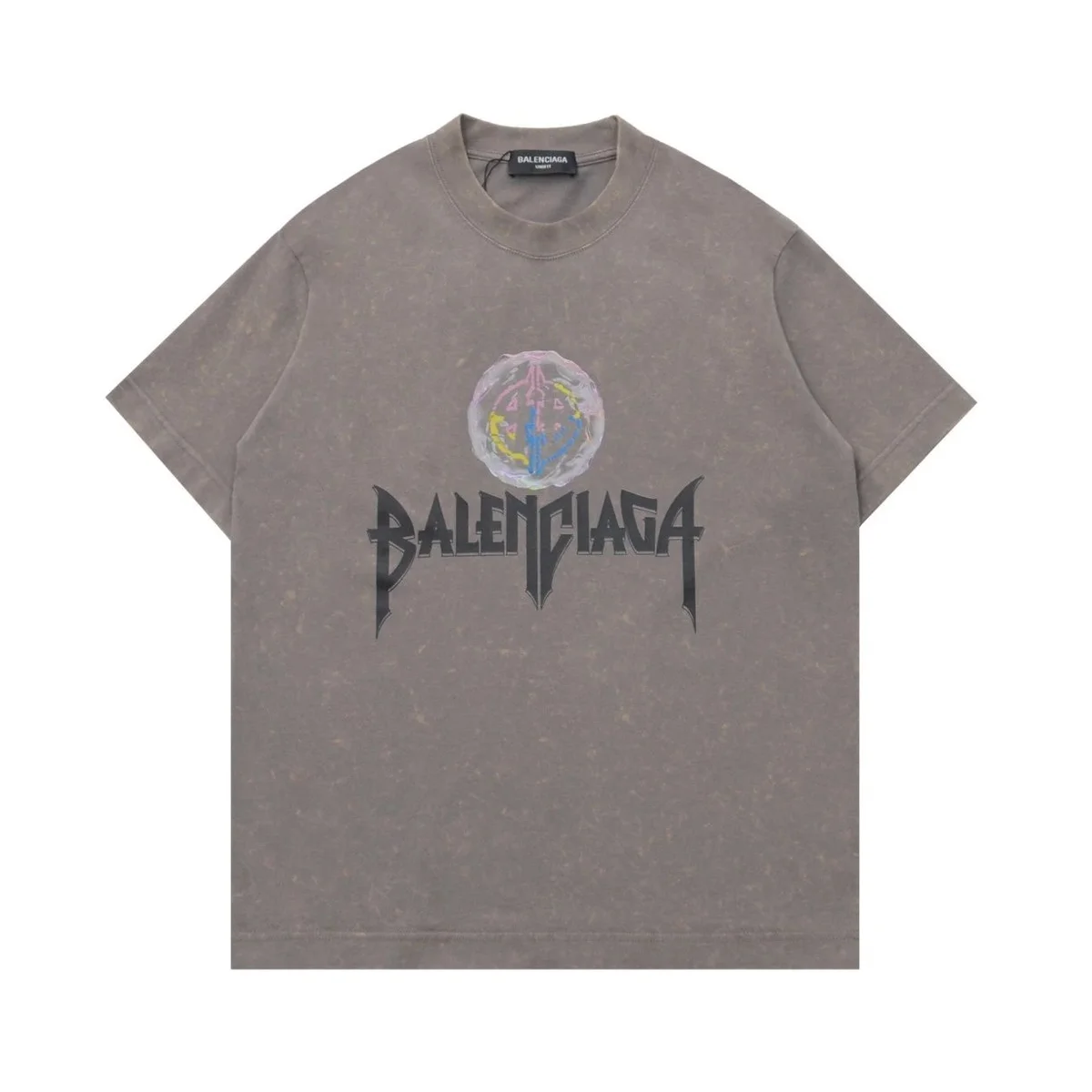 Balenciaga Graphic Logo T-Shirt Grey