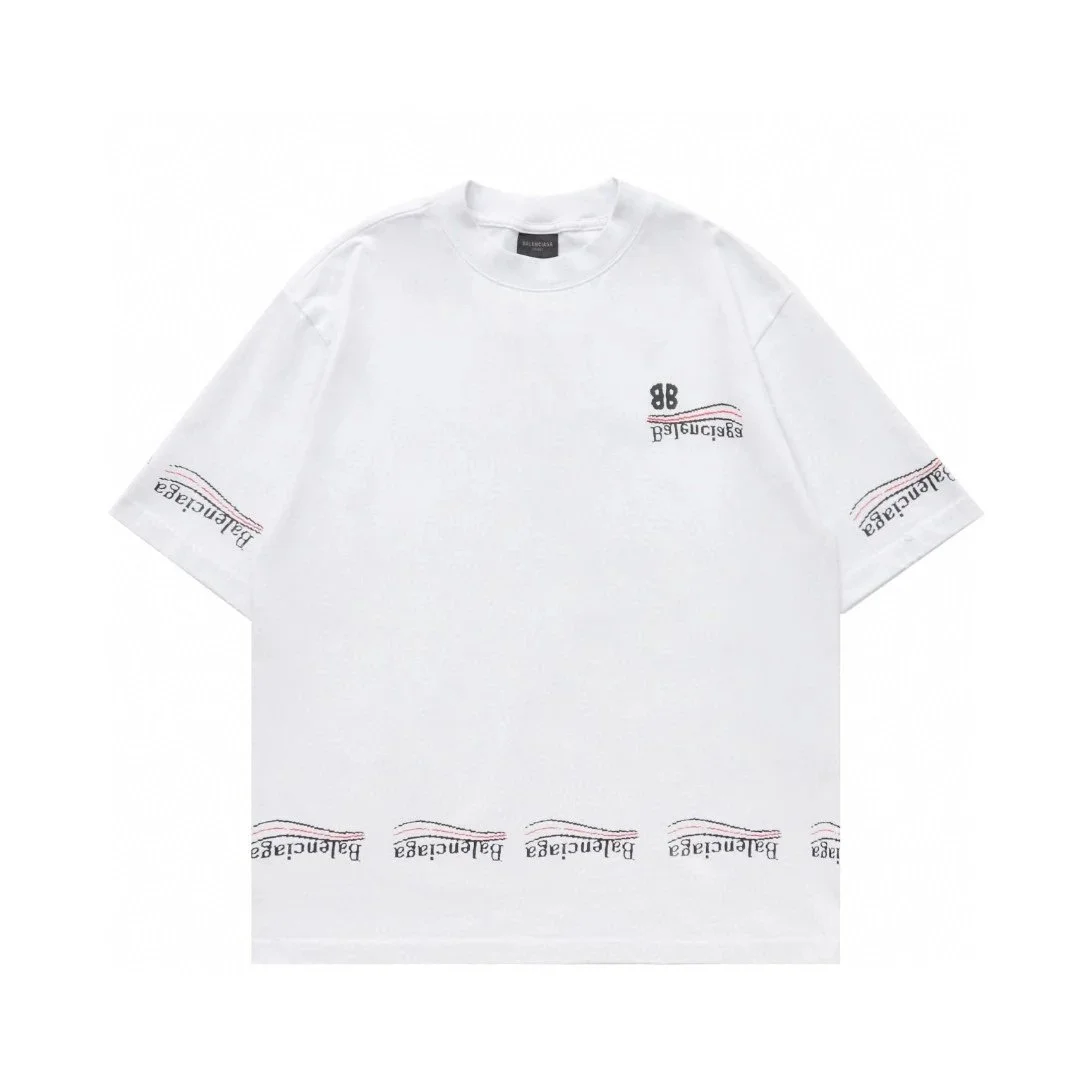 Balenciaga BB Logo White T-Shirt