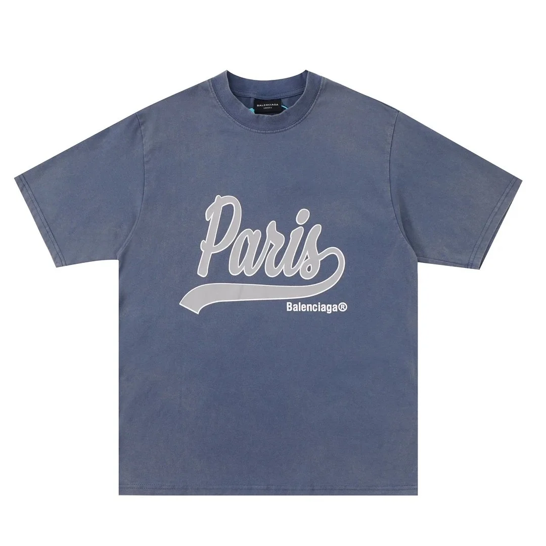 Balenciaga Paris Blue T-Shirt