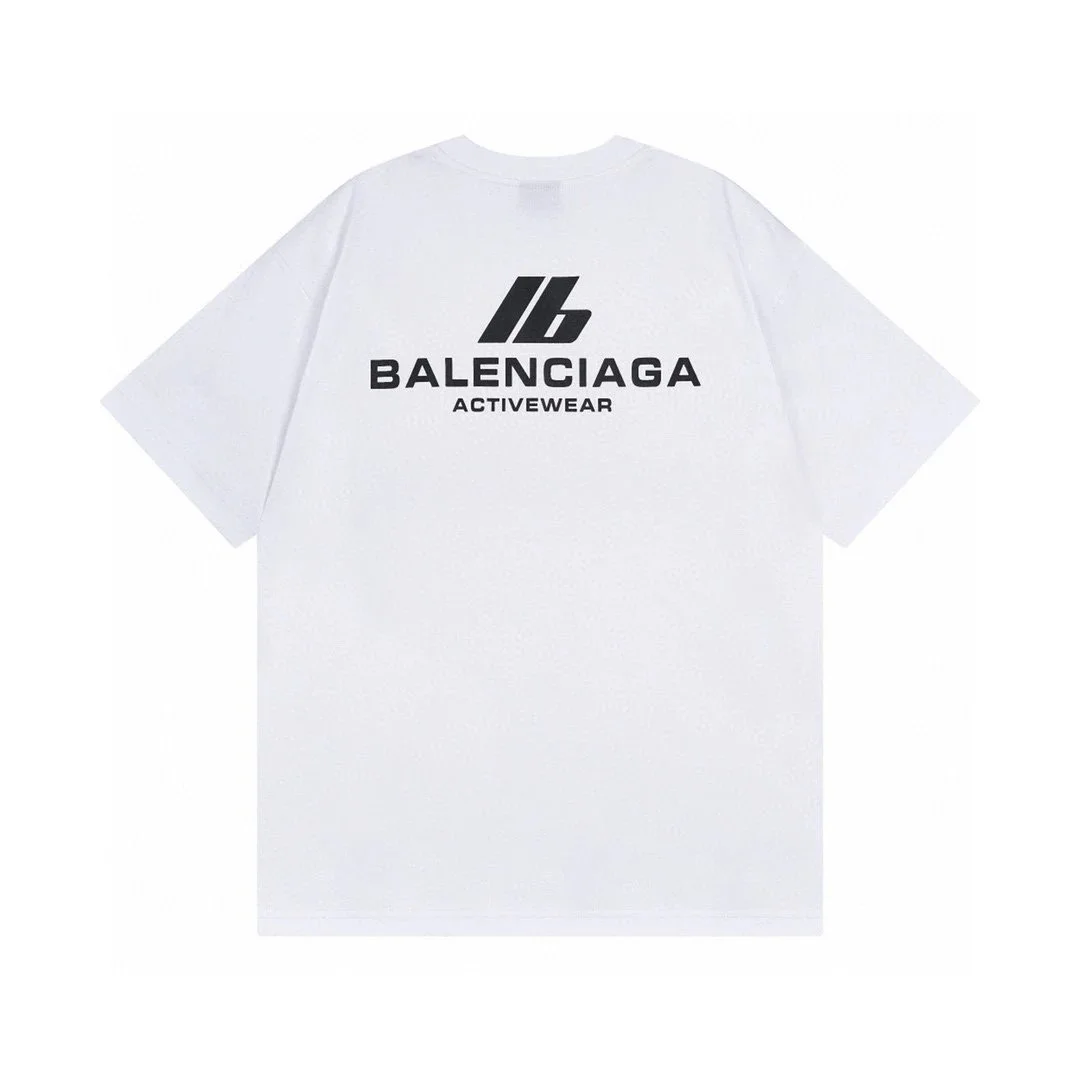 Balenciaga Activewear White Logo T-Shirt