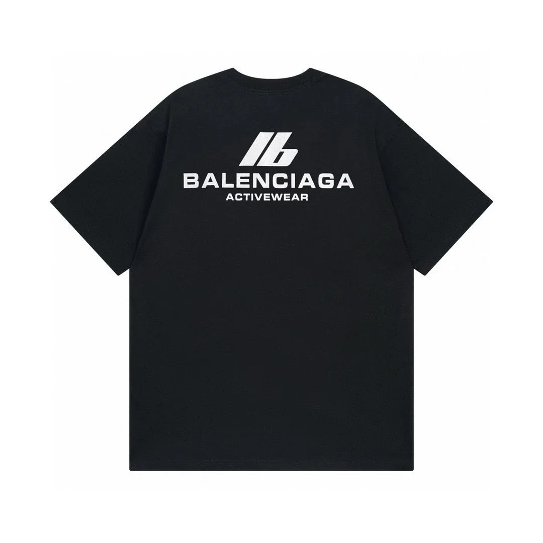 Balenciaga Activewear T-Shirt Black Solid T-Shirt