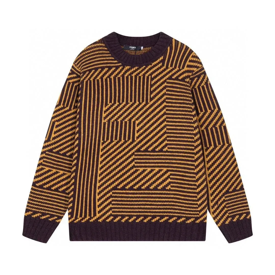 Fendi Iconic 'FF' Knit Sweater Navy & Gold