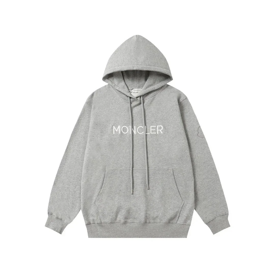 Moncler Grey Monogram Hoodie Sweatshirt